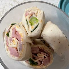 Ham and Cheese pinwheels A picture of Ham and Cheese pinwheels.