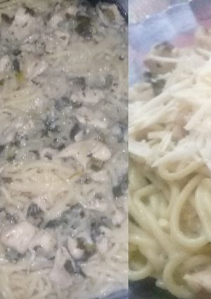 Una foto de Fideos c/pollo al verdeo