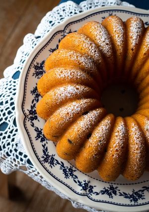 Foto di Bundt cake di zucca frullata con gocce cioccolato