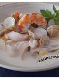 Malaga-Style Gazpachuelo with Seafood and Milk Mayonnaise
