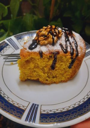 عکسی از دستور کیک هویج و گردو