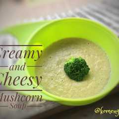 รูปของ Creamy and Cheesy Mushcorn Soup MPASI