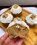 Muffins de calabaza, avena y nuez