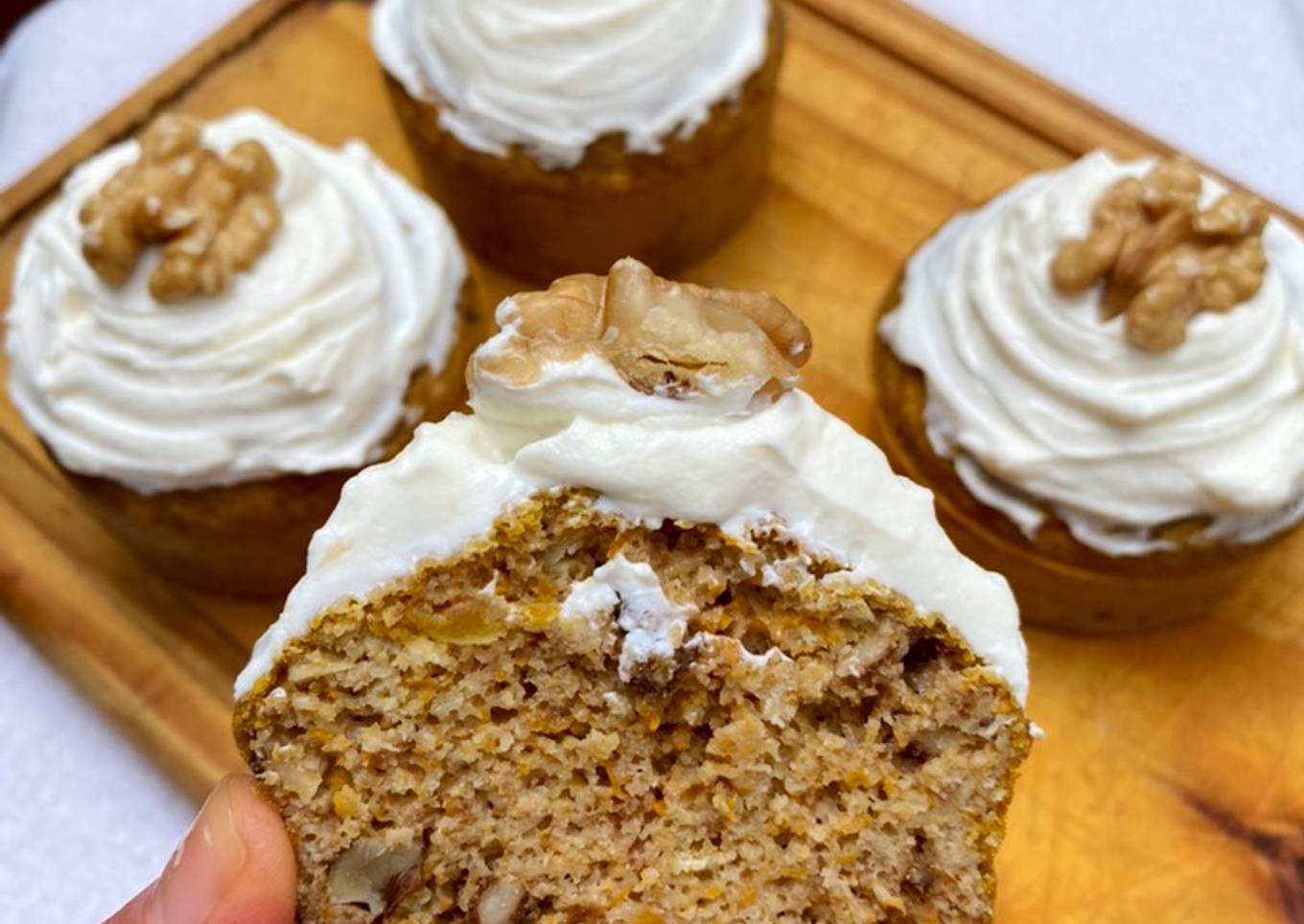 Muffins de calabaza, avena y nuez