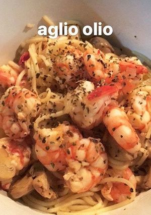 Foto resep Shrimp aglio olio