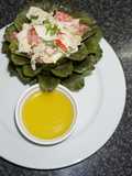 Artichokes Stuffed with Chilean Abalone Salad