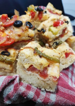 A picture of Focaccia bread.