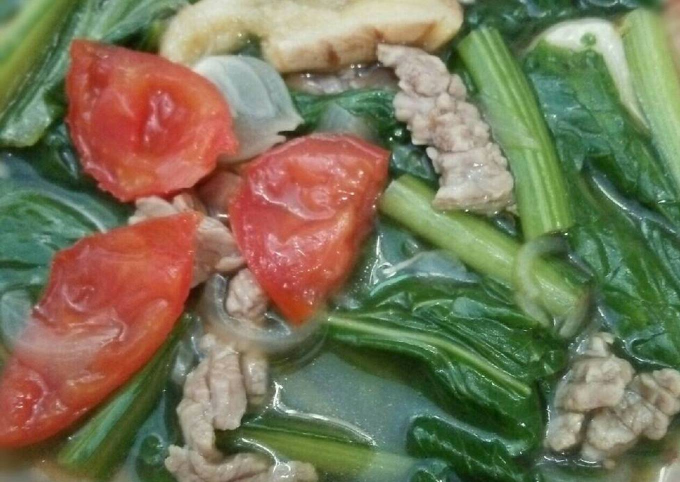 Tumis Sawi Daging Cincang (tidak langu)
