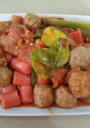 Foto resep Oseng Pedas Bakso Krecek