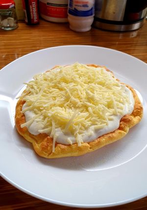 Bűntudat nélküli fitt lángos recept fotója