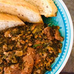 A picture of Spinach & beef stew.