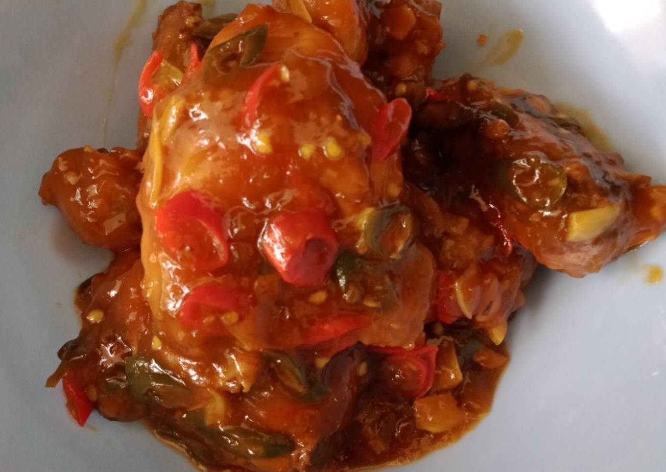 Ayam Kecap Tiram Pedas