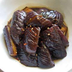 A picture of Ponzu Marinated Eggplants.