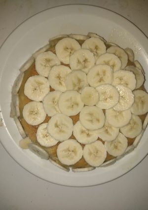 Una foto de Flan de plátano