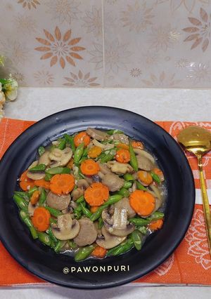 Foto resep Tumis Buncis Jamur Champignon