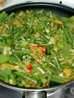 Una foto de Judías verdes y habichuelillas encebolladas
