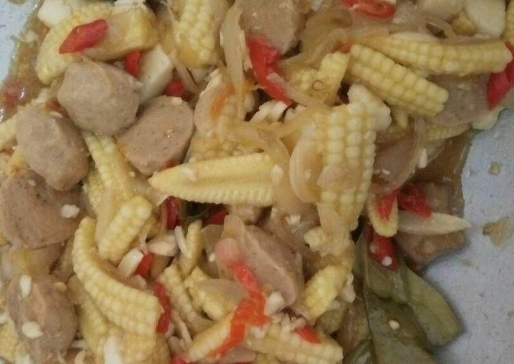 Resep Oseng putren bakso telur putih yang Bisa Manjain Lidah