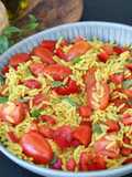 Whole Wheat Orzo Salad with Turmeric