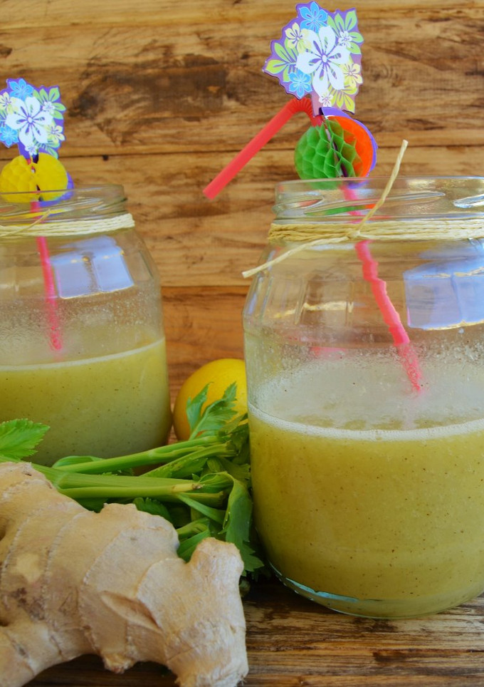 Una foto de Smoothies verde quemagrasas y eliminador de toxinas