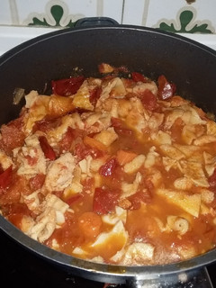 Una foto de Entomatada de callos por el chef David rico rico arribererchi