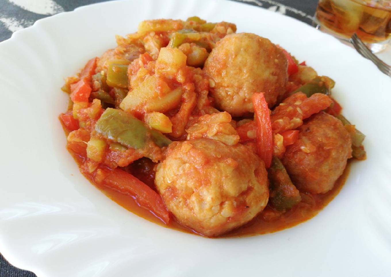 Albóndigas con pisto🍲