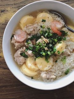 รูปของ ข้าวต้มกุ้งหมูเด้งเต้าหู้ไข่