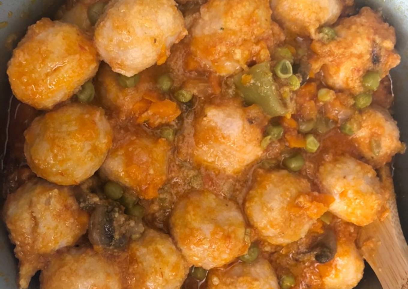 Albóndigas a la jardinera (Thermomix+crockpot)