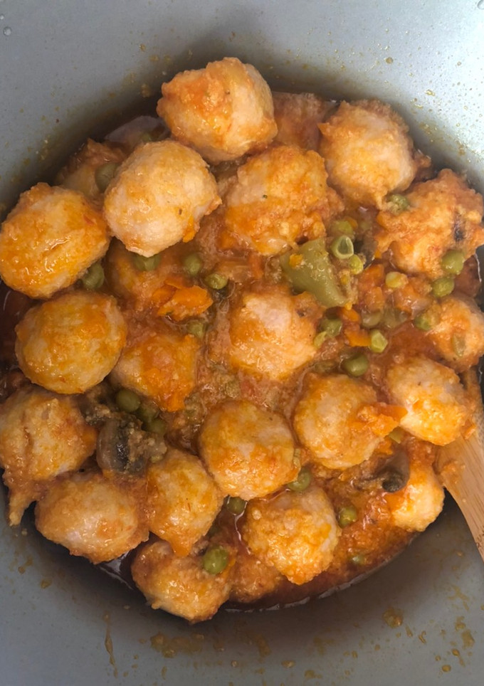 Una foto de Albóndigas a la jardinera (Thermomix+crockpot)
