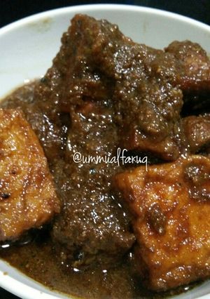 Foto resep Semur Daging dan Tahu Goreng (kuah kental)
