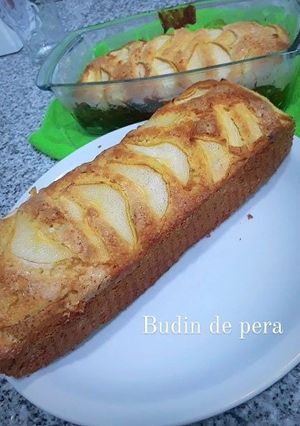Una foto de Budín de pera