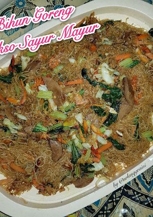 Foto resep Bihun Goreng Bakso Sayur Mayur