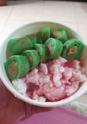 Foto resep Es pisang ijo sederhana