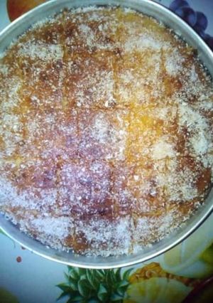 صورة لوصفة كيكة السميد وجوز الهند (نوادكوكو)