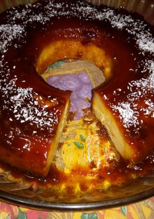 Una foto de Budín de yogur y manzanas
