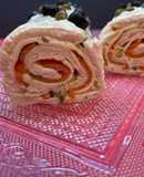 Enrollado o brazo con salmón