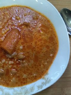 صورة لوصفة بركوكس حار و بنين بخضر الموسم 🍲