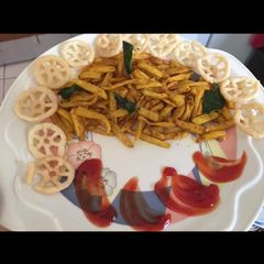 A picture of Masala french fries.