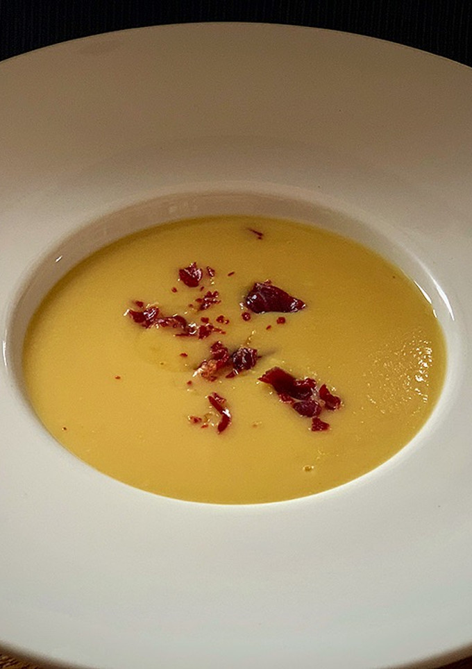 Una foto de Crema de alubias