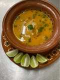 Sopa de tortilla con camarón
