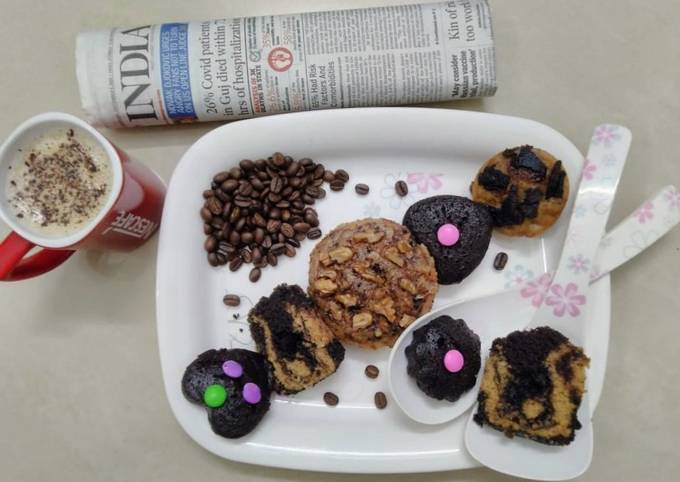 Instant Coffee with Instant Steamed cakes