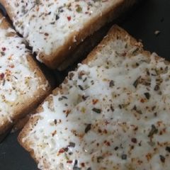 Corn cheese garlic sandwich A picture of Corn cheese garlic sandwich.