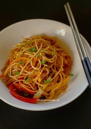 A picture of Vegetable Chowmein.