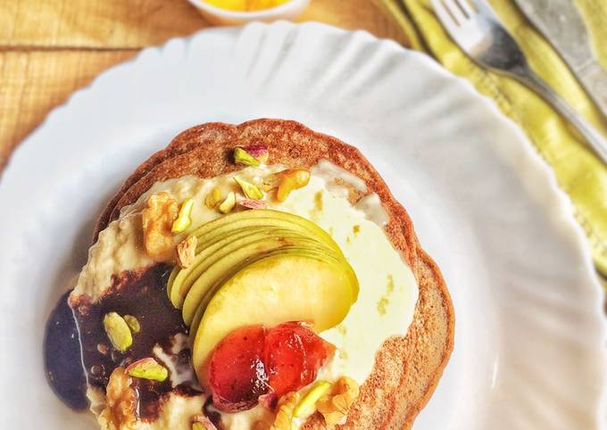 Pumpkin and Ragi Pancake With Caramelized milk