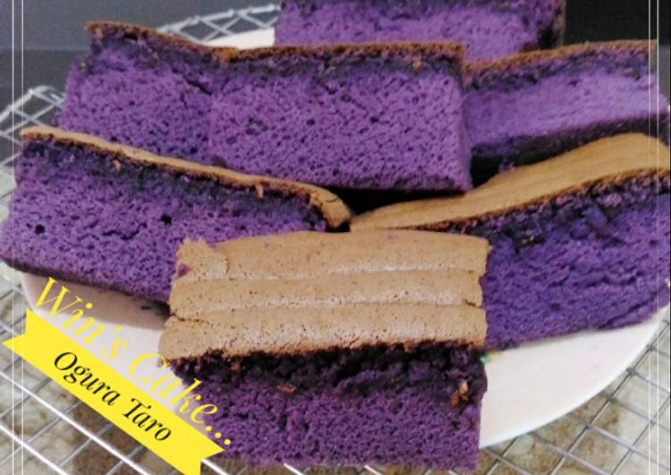 Cara Gampang Membuat Ogura Cake Taro, Bikin Ngiler