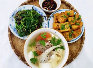 Hình của món Mâm cơm chay ngày rằm.