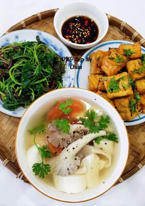 Hình của món Mâm cơm chay ngày rằm.