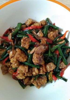 Foto resep Oseng Kacang Panjang Tempe
