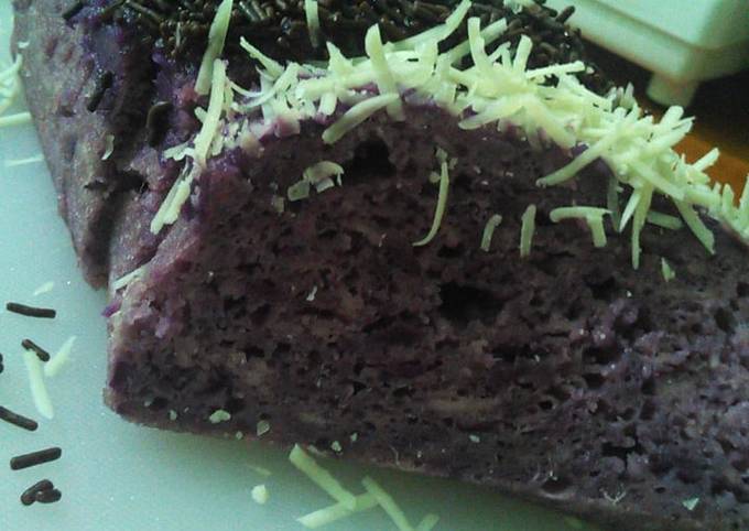 Brownis ubi ungu kukus
