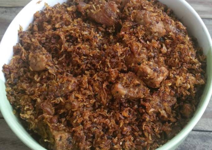 Wajib coba! Resep gampang membuat Serundeng daging sapi  enak