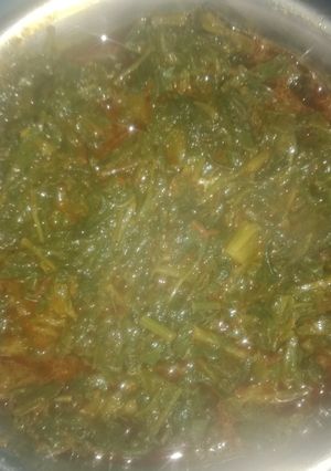 मूली पत्ता पालक की सब्जी(mooli patta palak ki sabzi recipe in Hindi) रेसिपी मुख्य फोटो